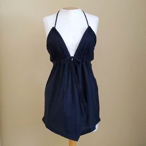 Reef Black Halter Top